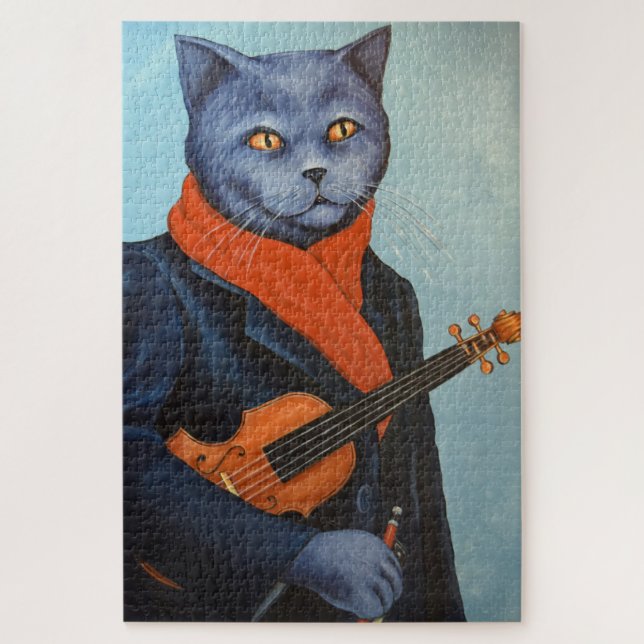 Blues Cat Jigsaw Puzzle (Vertical)