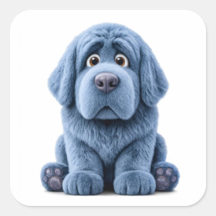 Blue's Clues? Nope... Newfie Clues! Square Sticker