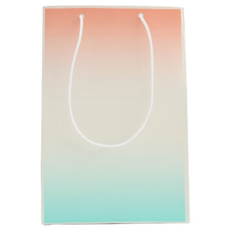 Blues Coral Linen Blends Medium Gift Bag