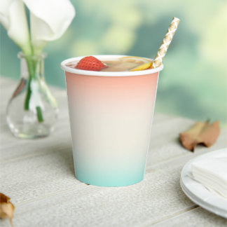 Blues Coral Linen Blends Paper Cups
