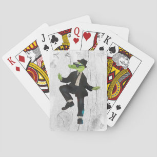 Blues-Croko Playing Cards