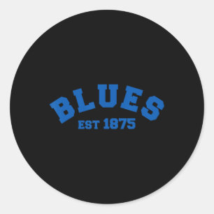 Blues Established In 1875 Footbyll Soccer Fans Clu Classic Round Sticker