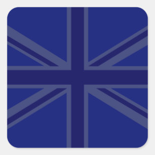 Blues for a Union Jack British Flag Square Sticker