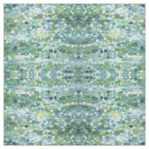 Blues, Green, Yellow & Cream Fabric 'Clearwater'