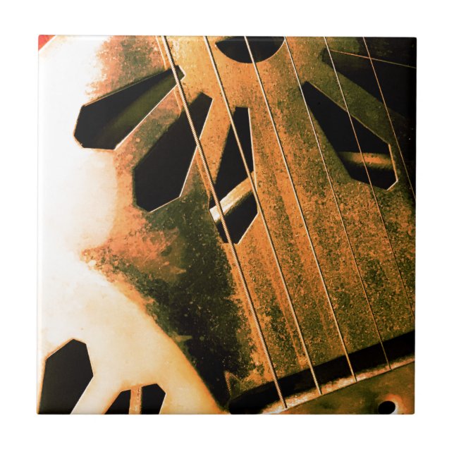 BLUES GUITAR CERAMIC TILE (Front)