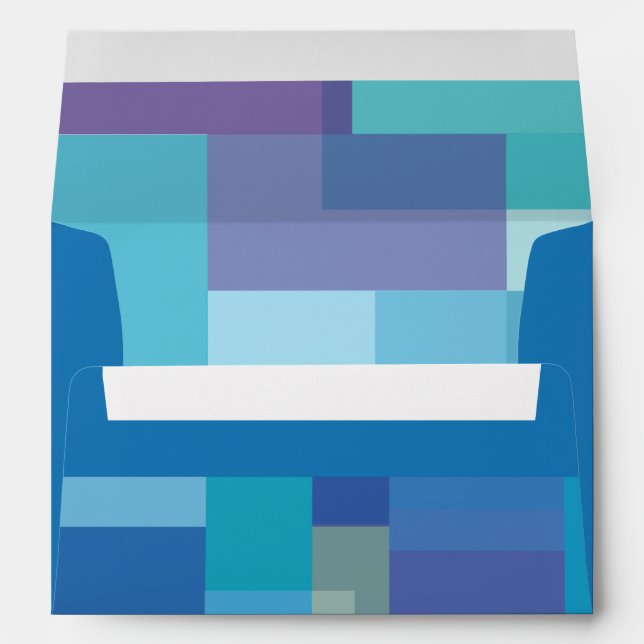 Blues Guitar Musical Bar Bat Mitzvah Reply Card Envelopes (Back (Bottom))