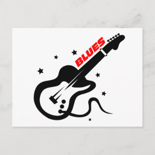 Blues Guitar Postcard