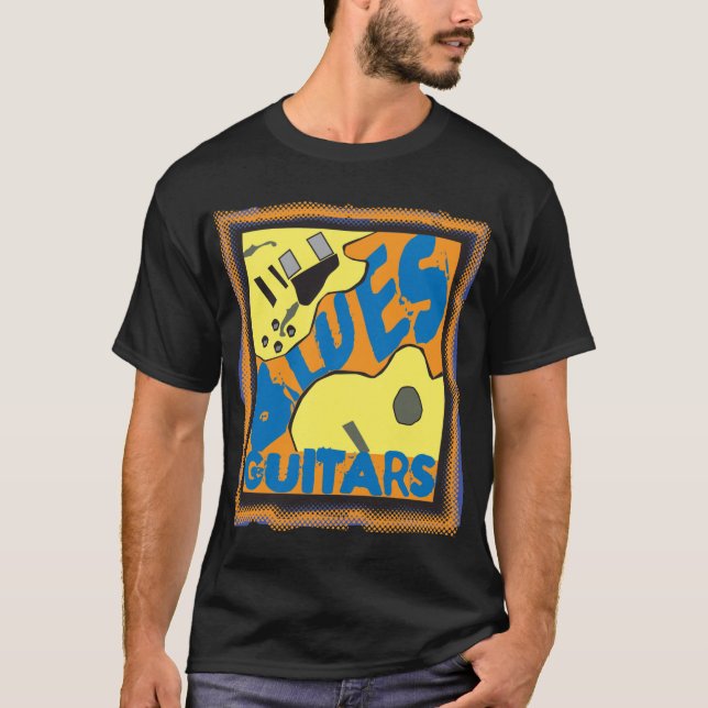 Blues Guitars in Colour T-Shirt (Front)