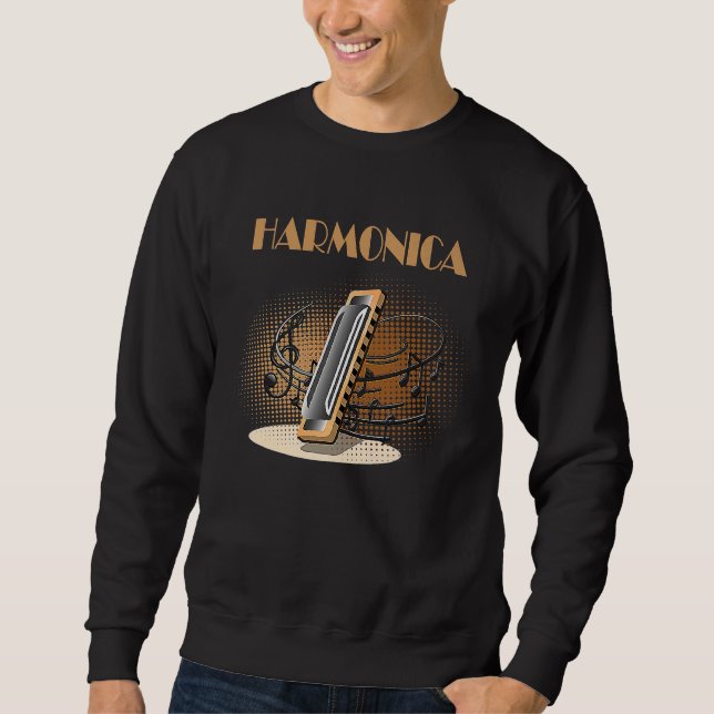 Blues Harmonica mouth organ harmonicist  1 Sweatshirt (Front)