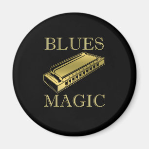 Blues Magic Instrument Harmonica Music Sound Gift Magnet