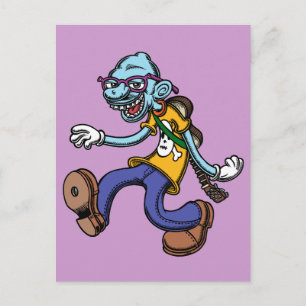 Blues Man Walking Postcard