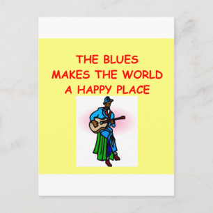 blues music postcard