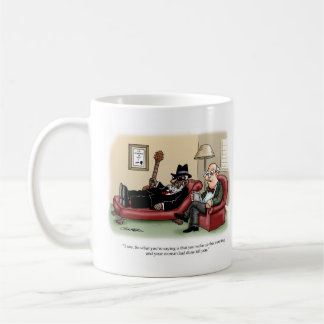 Blues musician in therapy coffee mug