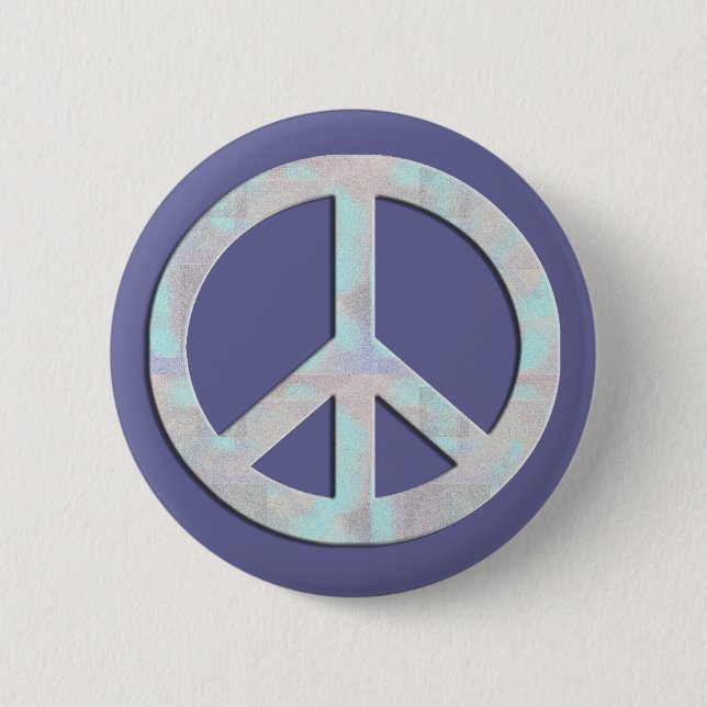 Blues Peace Sign Button (Front)