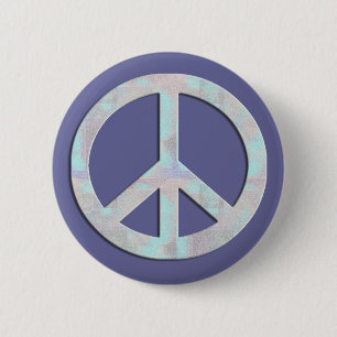 Blues Peace Sign Button