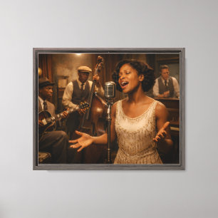Blues Singer’s First Record Recording Canvas Print