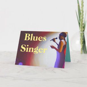 Blues Singer Thank You Card