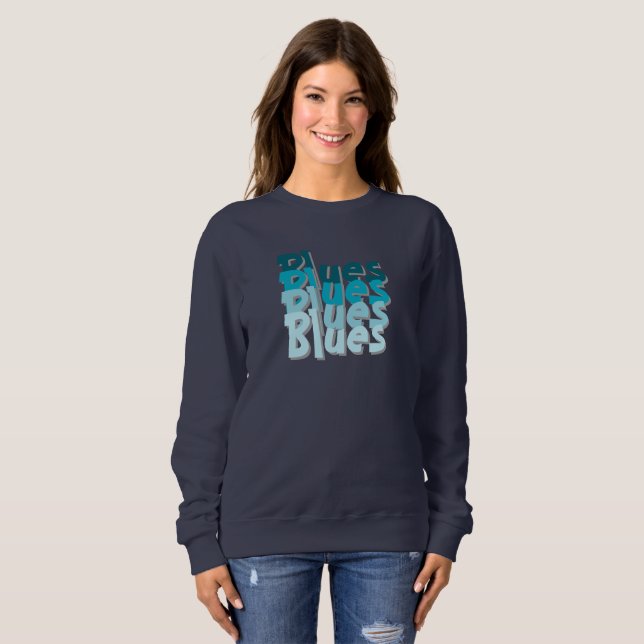 Blues T-Shirt Sweatshirt (Front Full)