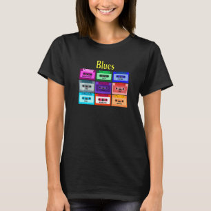 Blues Vintage Cassette Mix Tapes Jazz Soul Memphi T-Shirt