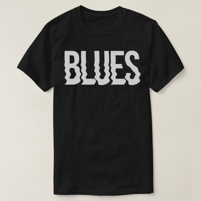 Blues Wavy T-Shirt (Design Front)