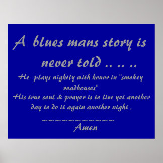 Bluesmans Prayer .. .. .. Poster