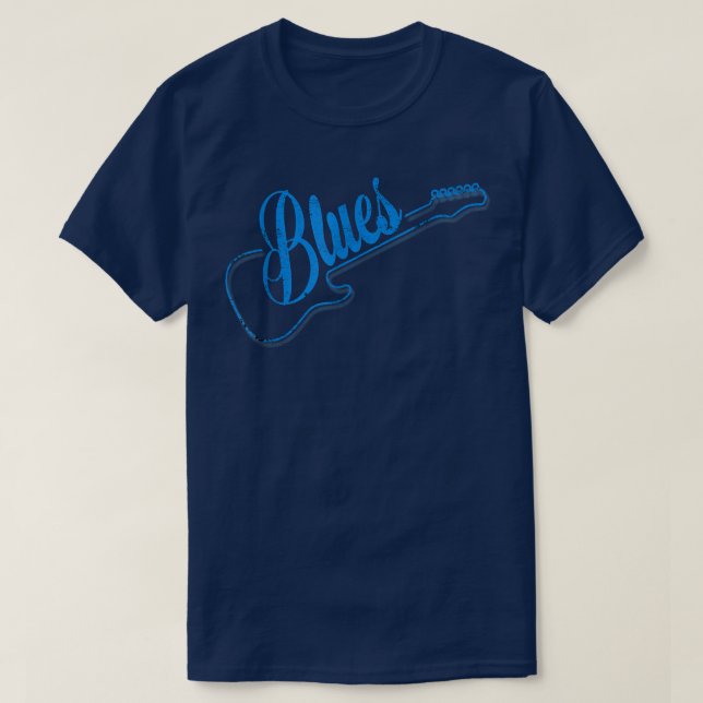 BluesMusicGuitarGuitarist  T-Shirt (Design Front)