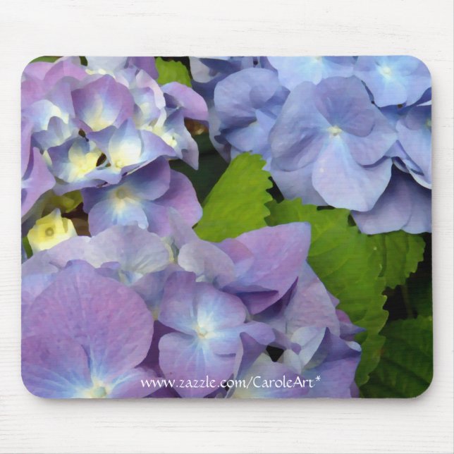 Bluest Blue Hydrangeas Mousepad (Front)