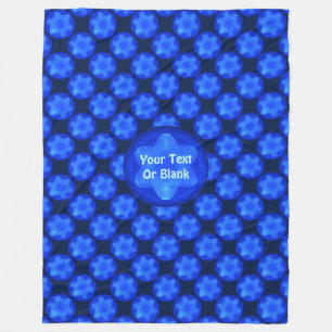 Bluestar Fractal Fleece Blanket