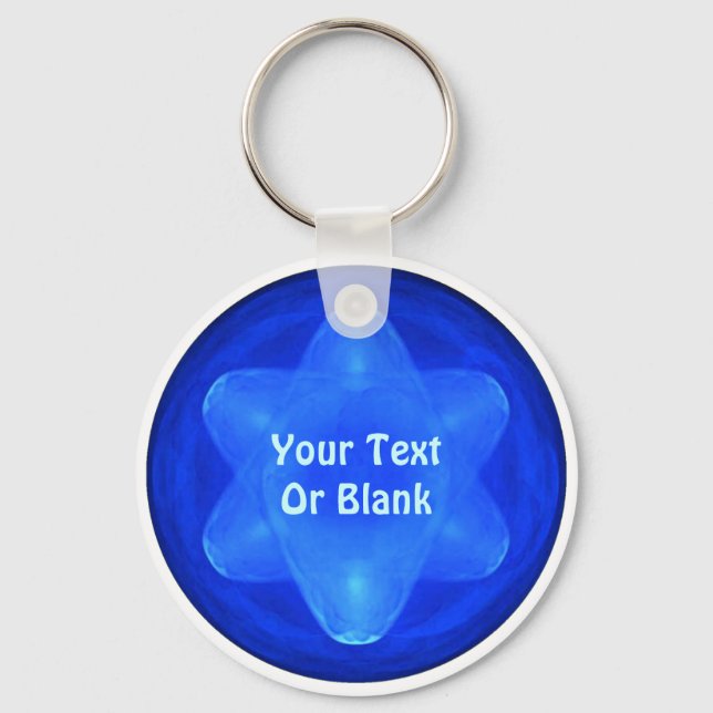 Bluestar Fractal Key Ring (Front)