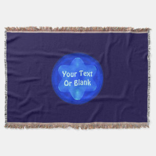 Bluestar Fractal Throw Blanket