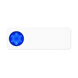 Bluestar on White Return Address Label