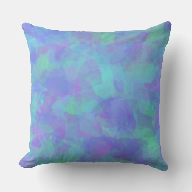 Bluesy Purples Outdoor Throw Pillow 20" x 20" (Front)