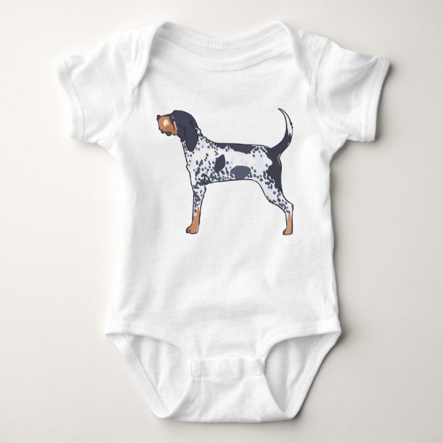 Bluetick Coonhound Baby Bodysuit (Front)