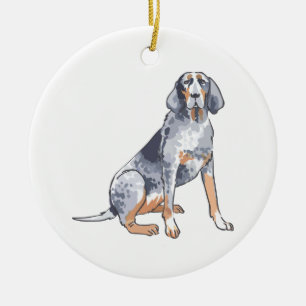 Bluetick Coonhound Ceramic Ornament