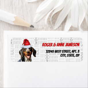 Bluetick Coonhound Christmas Dog Return Address Return Address Label