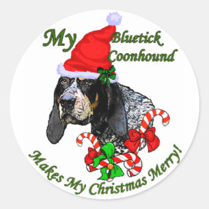 Bluetick Coonhound Christmas Gifts Classic Round Sticker