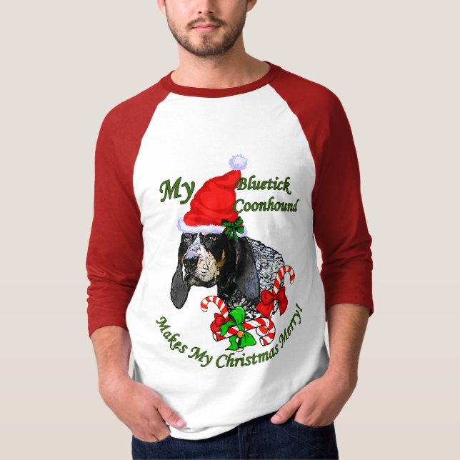 Bluetick Coonhound Christmas Gifts T-Shirt (Front)