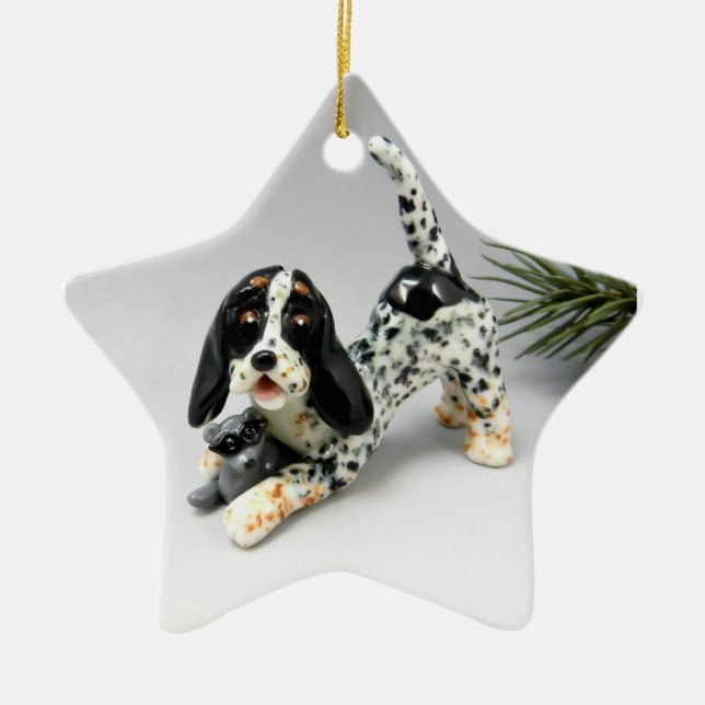 Bluetick Coonhound Christmas Ornament (Front)