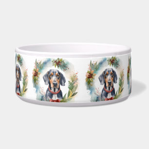 Bluetick Coonhound Christmas Wreath Festive Pup