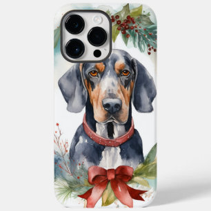 Bluetick Coonhound Christmas Wreath Festive Pup  Case-Mate iPhone 14 Pro Max Case