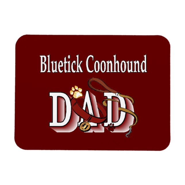 Bluetick Coonhound Dad Magnet (Horizontal)