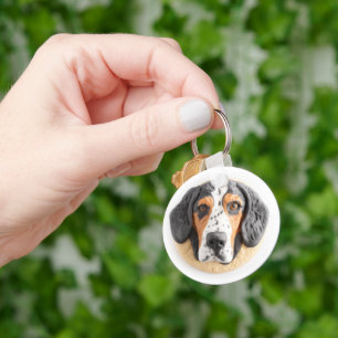 Bluetick Coonhound Dog 3D Inspired Key Ring