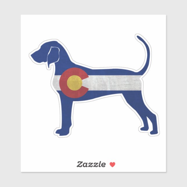 Bluetick Coonhound Hound Dog Breed Colorado Flag (Sheet)