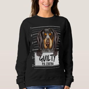 Bluetick Coonhound Mugshot Guilty Dog Sweatshirt