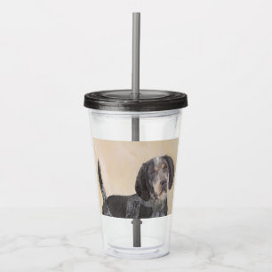 Bluetick Coonhound Painting - Cute Original Dog Ar Acrylic Tumbler