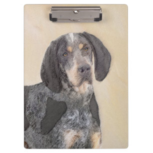 Bluetick Coonhound Painting - Cute Original Dog Ar Clipboard