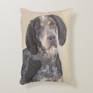 Bluetick Coonhound Painting - Cute Original Dog Ar Decorative Cushion