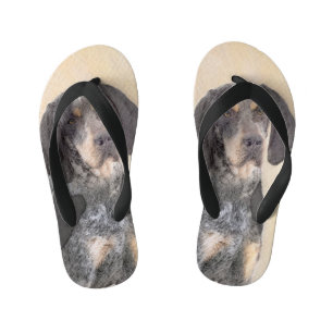 Bluetick Coonhound Painting - Cute Original Dog Ar Kid's Thongs