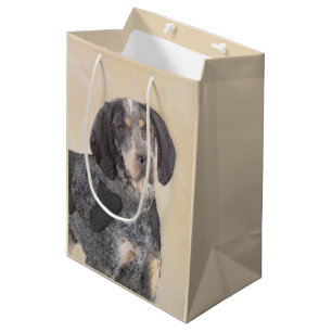 Bluetick Coonhound Painting - Cute Original Dog Ar Medium Gift Bag