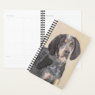 Bluetick Coonhound Painting - Cute Original Dog Ar Planner